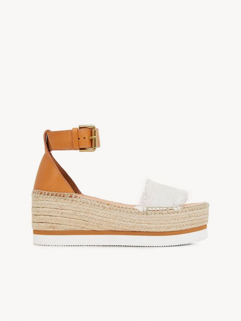 Sandalias Chloe Glyn Plataforma Blancas | CHE-SR14826