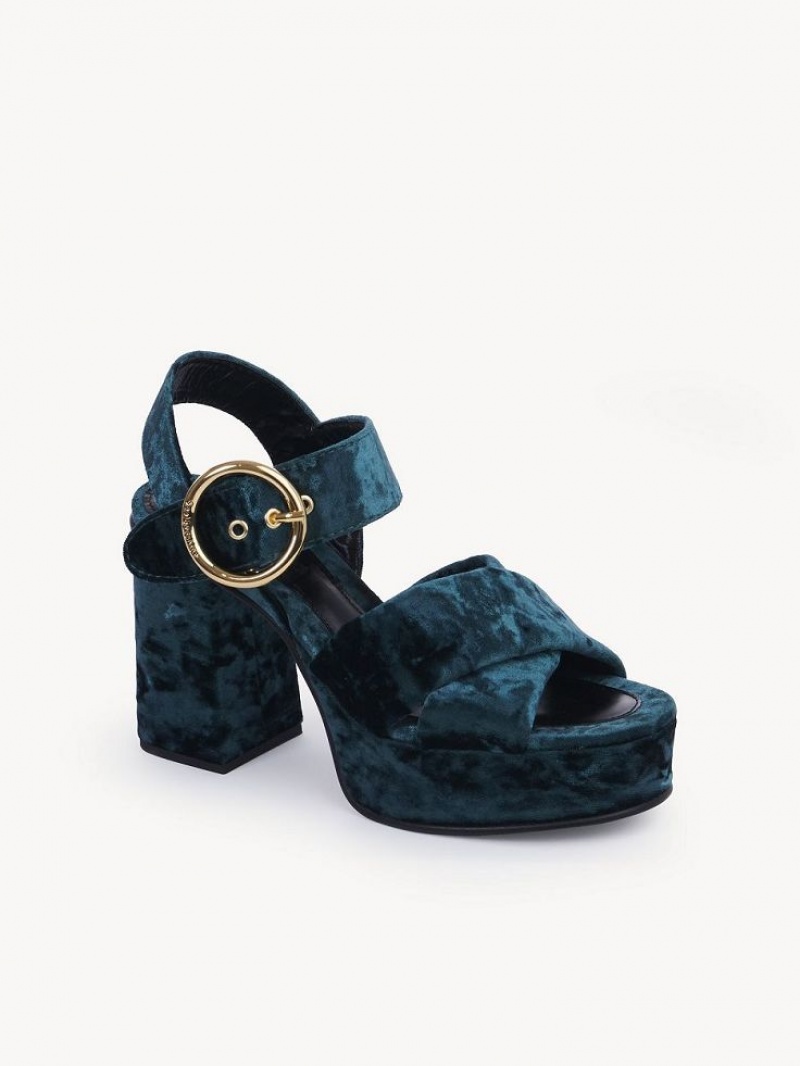 Sandalias Chloe Orla Plataforma Verde | CHE-SR14808