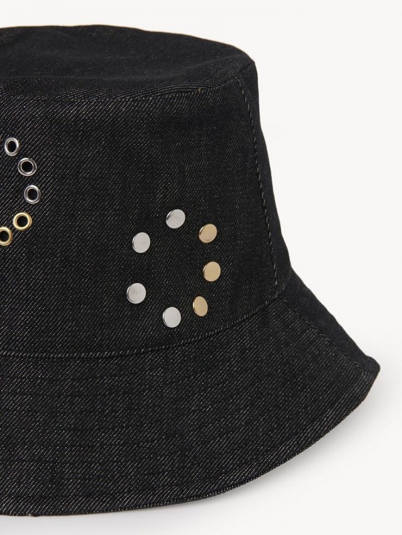 Sombreros Chloe Eyelet Negras | CHE-SR14499