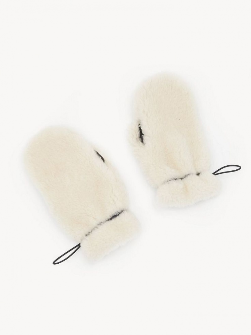 Sombreros Chloe Shearling Mittens Chocolate | CHE-SR14478