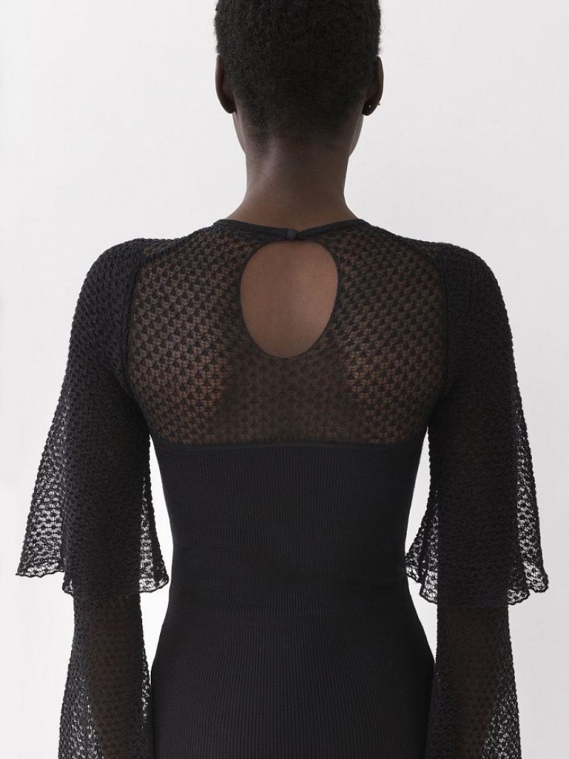 Suéteres Chloe Fitted Negras | CHE-SR13872