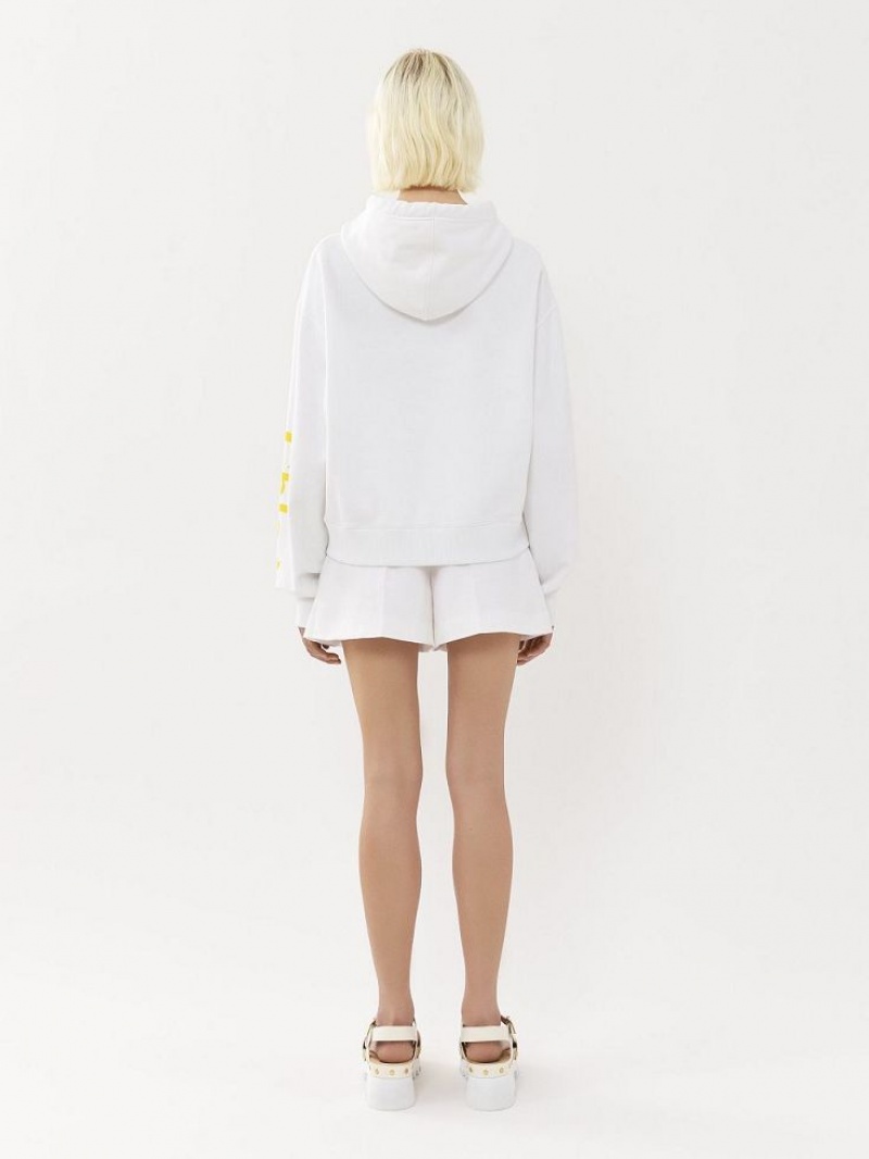 Suéteres Chloe Printed Encapuchado Blancas Verde | CHE-SR13869