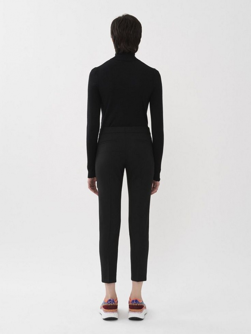 Traje Chloe Cropped Cigarette Negras | CHE-SR14048