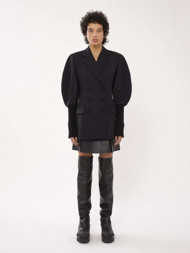 Traje Chloe Double-breasted Tailored Negras | CHE-SR14029