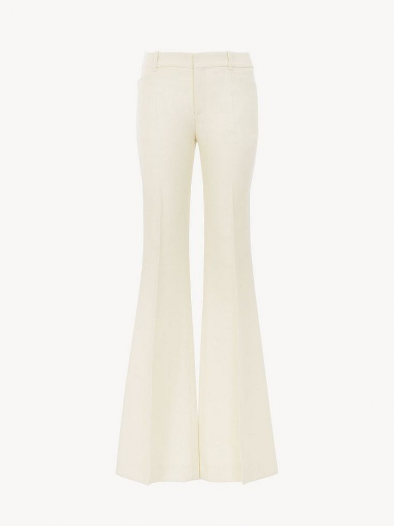 Traje Chloe High-waisted Flare Blancas | CHE-SR14038