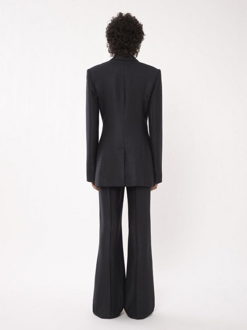 Traje Chloe Long Double-breasted Negras | CHE-SR14030