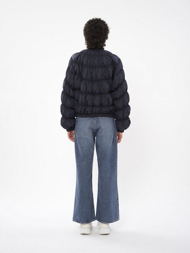 Traje Chloe Ruched Puffer Azules | CHE-SR14041