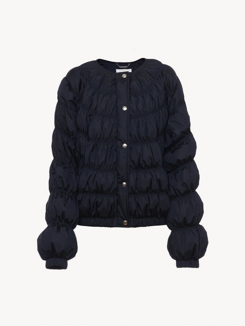 Traje Chloe Ruched Puffer Azules | CHE-SR14041