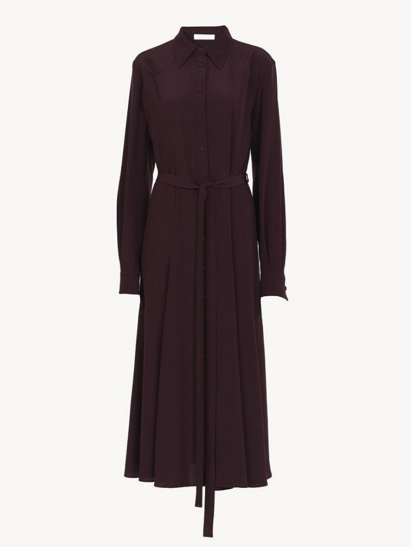 Vestido Chloe Midi Shirt Moradas | CHE-SR13840