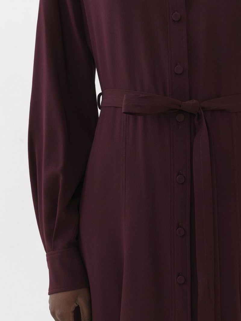 Vestido Chloe Midi Shirt Moradas | CHE-SR13840